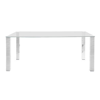 Eettafel Sartre glas met chroom 90x180cm