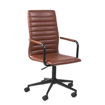 Bureaustoel Retro cognac bruin