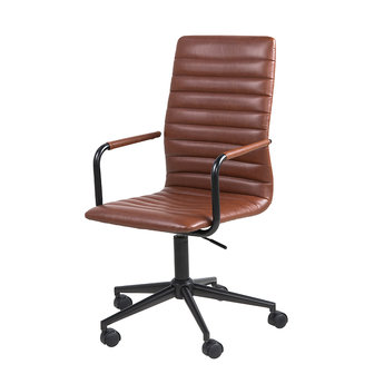 Bureaustoel Retro cognac bruin