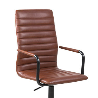 Bureaustoel Retro cognac bruin