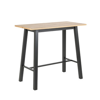 Meubelen-Online - Bartafel Mick eiken hout met zwarte poten