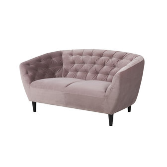 Meubelen-Online - Bank Stern 2-zits rose velours stof