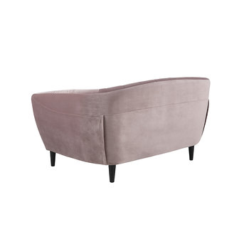 Meubelen-Online - Bank Stern 2-zits rose velours stof achterkant