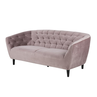 Meubelen-Online - Bank Stern 3-zits rose velours stof