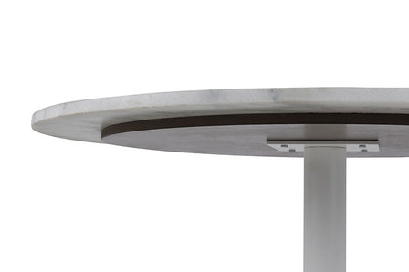 Meubelen-Online - Eettafel Isabella wit marmer rond constructie