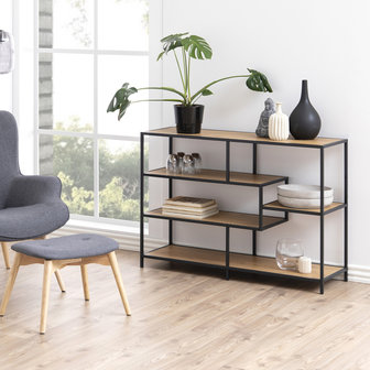Actona - Boekenkast Honkytonk 78cm asymmetrisch wild eiken sfeer