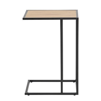 Meubelen-Online - Bijzettafel Honkytonk wild eiken industrieel laptoptafel vooraanzicht