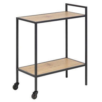 Meubelen-Online - Bijzettafel Honkytonk trolley met hout