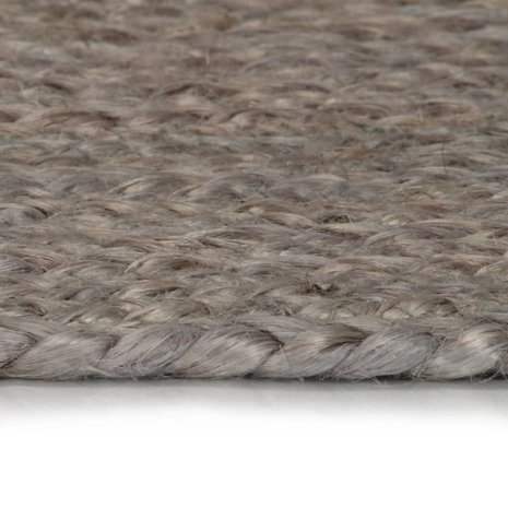 Vloerkleed grijs handgemaakt rond 150 cm jute