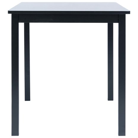 Eethoek Arno hout zwart tafel met 4 stoelen