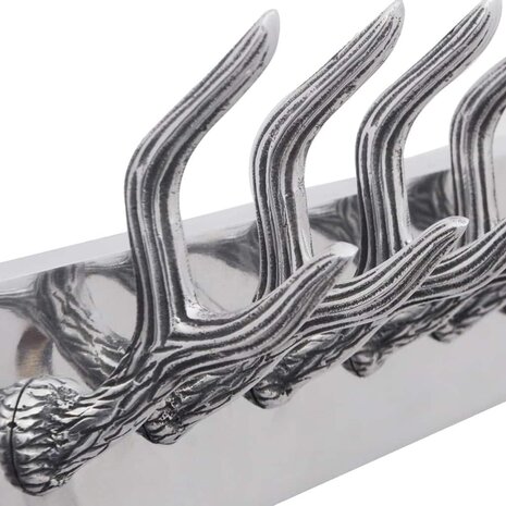Wandkapstok Aluminium kapstok zilverkleurig