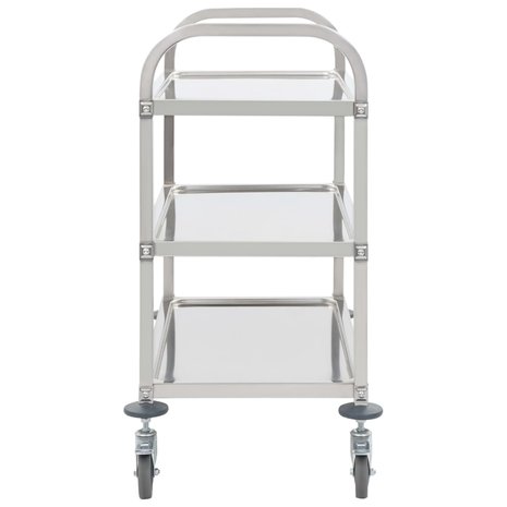 Keukentrolley RVS 3-laags 107x55x90cm roestvrij staal