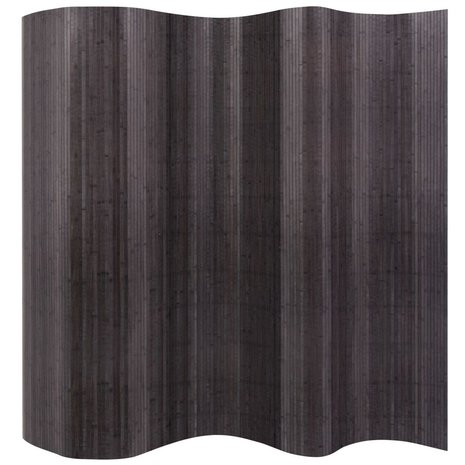 Kamerscherm grijs bamboe 250x165 cm
