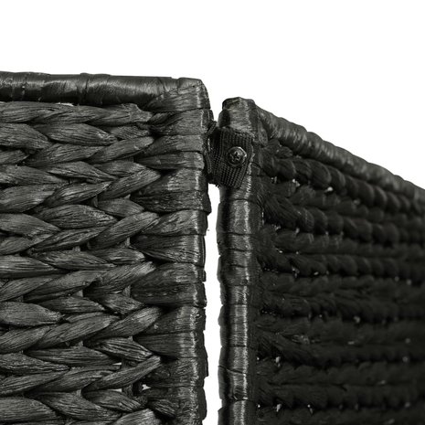 Meubelen-Online - Kamerscherm 3-delig 116x160 cm waterhyacint zwart