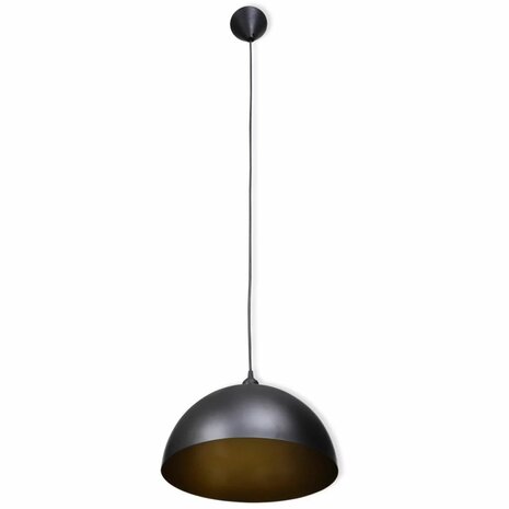 Meubelen-Online - Hanglampen Lyon set 2 zwart met goud