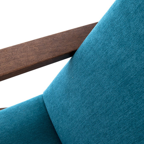 Meubelen-Online - Meubelen-Online - Fauteuil Retrostar stof turkoois vintage design