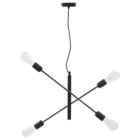 Meubelen-Online- Hanglamp Stylo met Led lampen 2 W E27 zwart