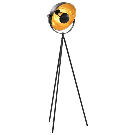 Meubelen-Online - Lamp vloerlamp staand E27 31 cm zwart en goud