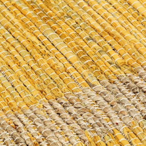 Meubelen-Online - Vloerkleed Jaune handgemaakt 160x230 cm jute geel