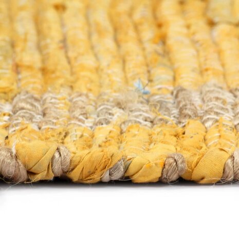 Meubelen-Online - Vloerkleed Jaune handgemaakt 160x230 cm jute geel