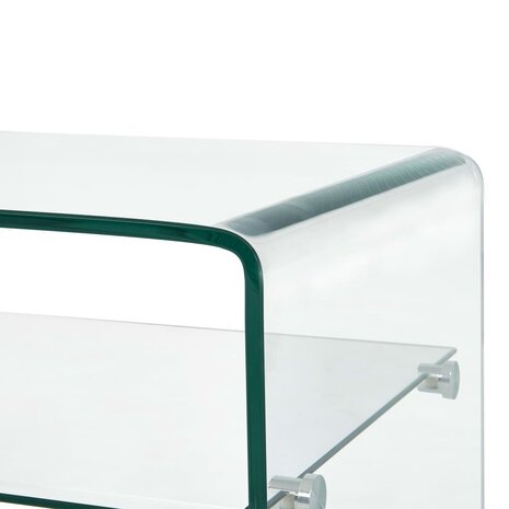 Meubelen-Online - Salontafel Phenix 98x45x31 cm gehard glas transparant