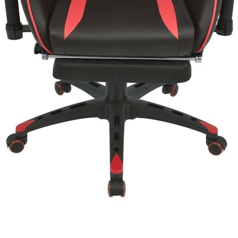 Meubelen-Online - Bureaustoel gamestoel Speed verstelbaar met voetensteun rood