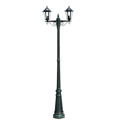 Meubelen-Online - Tuinlamp lantaarn Preston 2-arms 215 cm donkergroen
