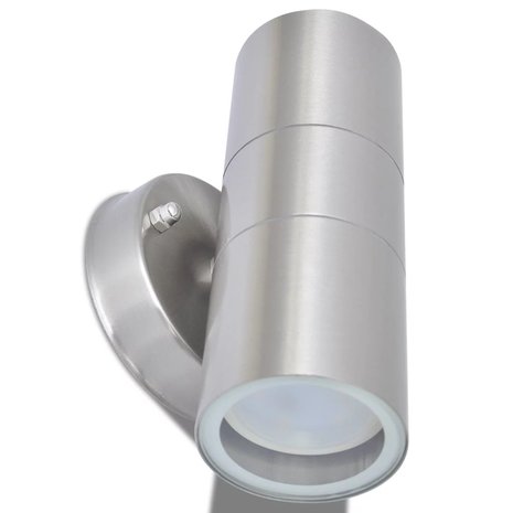 Meubelen-Online - Tuinlampen Urbanus LED-wandlamp buiten op-/neerwaarts RVS 2 st