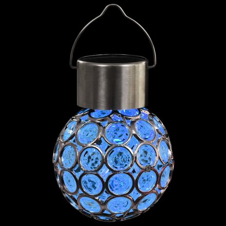 Meubelen-Online - Tuinlamp Solarlamp hangend 8 st LED-lichten RGB
