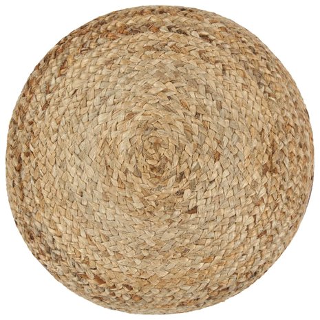 Meubelen-Online - Poef Fez handgemaakt 40x45 cm jute bruin met naturel