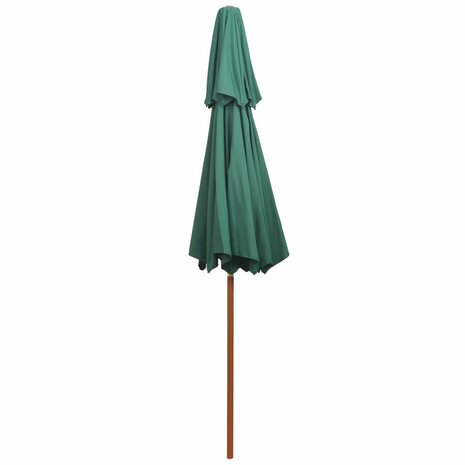 Meubelen-Online - Parasol Dubbeldekker 270x270 cm houten paal groen