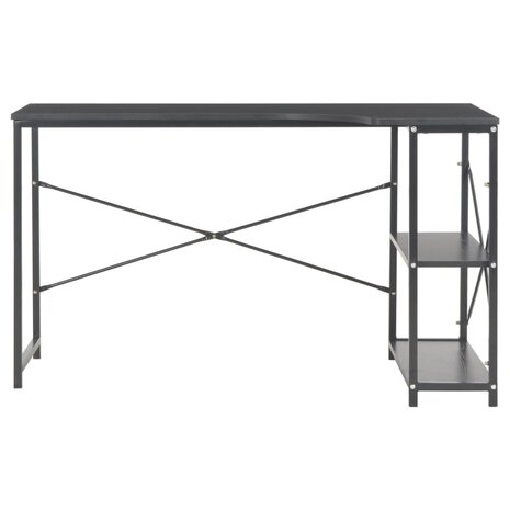 Meubelen-Online - Computerbureau Jolly met hoek 120x72x70 cm zwart