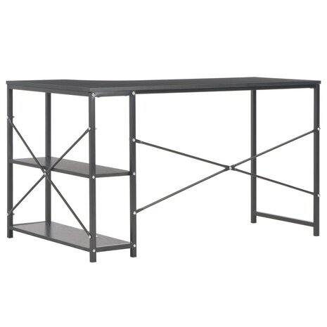 Meubelen-Online - Computerbureau Jolly met hoek 120x72x70 cm zwart
