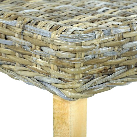 Meubelen-Online - Bankje 110 cm natuurlijk kubu rattan mangohout