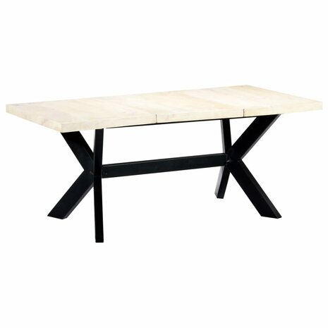 Meubelen-Online - Eettafel Francis 180x90x75 cm massief mangohout wit