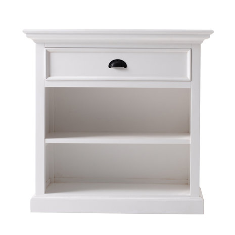Meubelen-Online - Ladekast Wittevilla wit 79x81x43cm twee open vakken