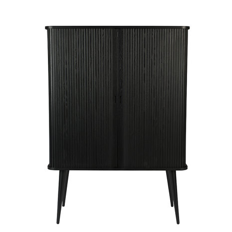 Meubelen-Online - Kast Barbier highboard hout 140cm zwart - Zuiver