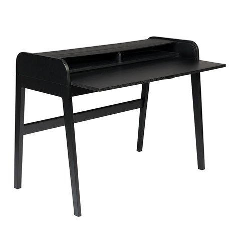 Meubelen-Online - Bureau Barbier hout zwart - Zuiver