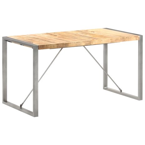 Eettafel Cooking 140x70x75 cm massief ruw mangohout
