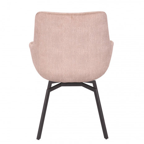 Eetkamerstoel Charles ribstof beige draaistoel