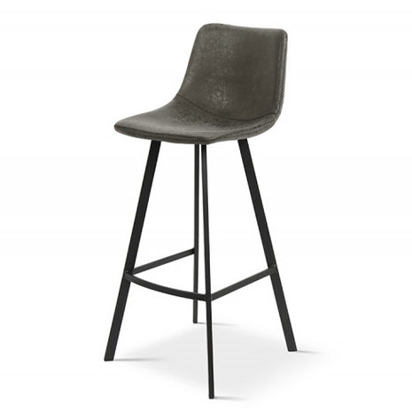 Barkruk Tonnie set 2 krukken grijs