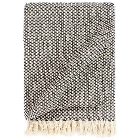 Plaid 125x150 cm katoen antraciet
