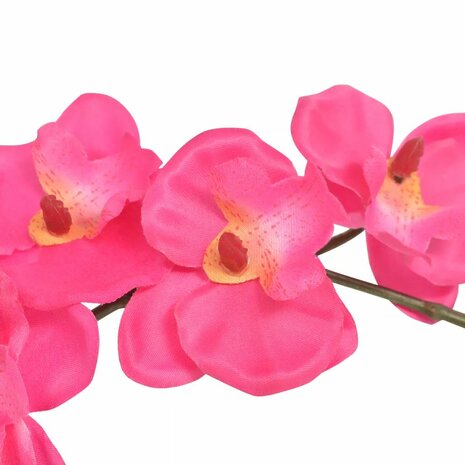 Kunst orchidee plant met pot 30 cm rood