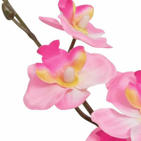 Kunst orchidee plant met pot 30 cm roze