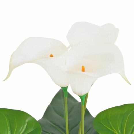 Kunst calla lelie plant met pot 45 cm wit