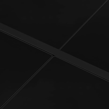 Tuintafel Design 130x130x72 cm staal en glas zwart