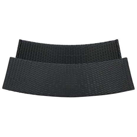 Tuinbartafel 120x55x110 cm poly rattan zwart