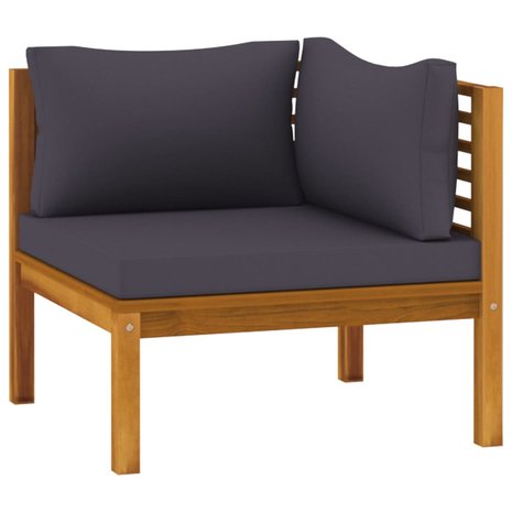 Loungeset Casimir met fauteuil massief hout 7-delig