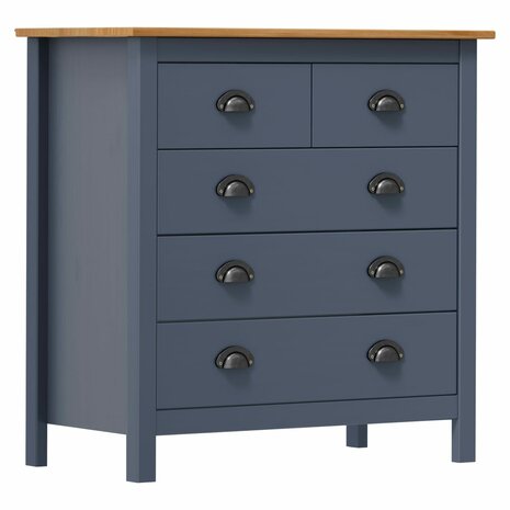 Dressoir Hill Range 79x40x80 cm massief grenenhout grijs