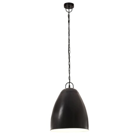 Hanglamp industrieel rond 25 W E27 32 cm zwart
